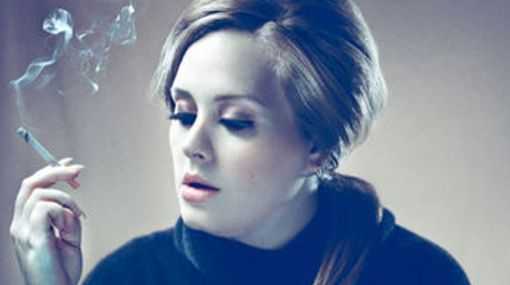 Adele has quit drinking but addicted to smoking.