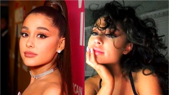 Ariana Grandes natural hair is curly