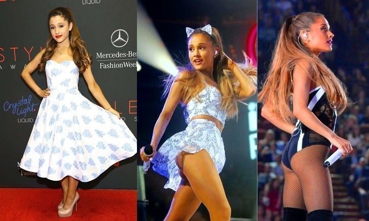 Hot legs Ariana Grande live performance