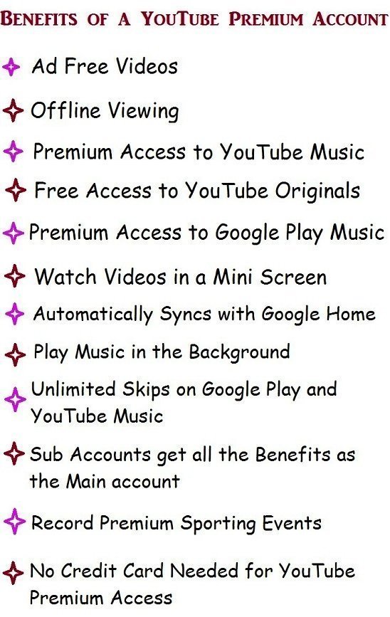 Pros of a YouTube Premium Account
