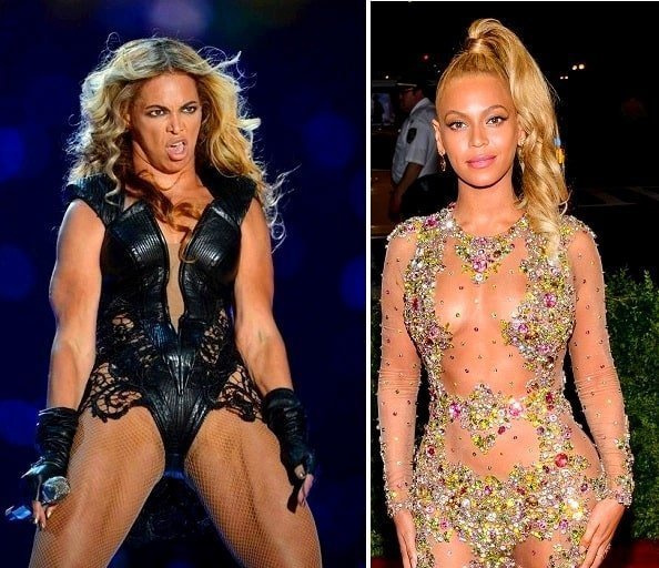 Live performance of Beyonce in sexy revealing clothes