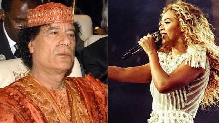Beyonce performed a private show for mass murderer,dictator Muammar al-Qaddafi