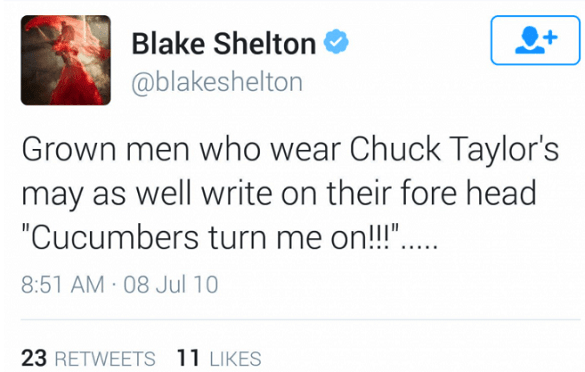 Blake Sheltons highly controversial anti gay tweets