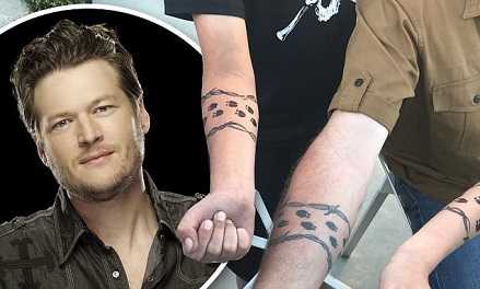 Weird tattoos of Blake Shelton