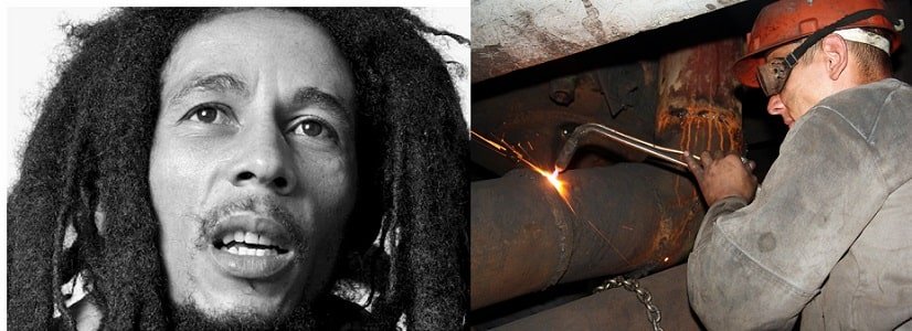 Bob Marley was almost blinded by a welding accident