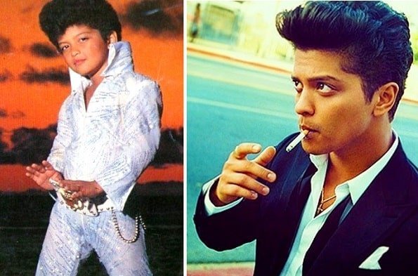 Baby Bruno Mars dressed as Elvis Presley