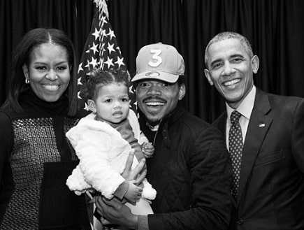 An unknown Chance the Rapper met Barack Obama through his father.
