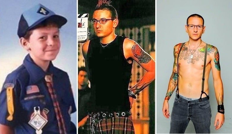 Chester Bennington from 1980s to 2010s
