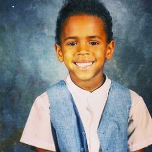 Chris Brown in his school days