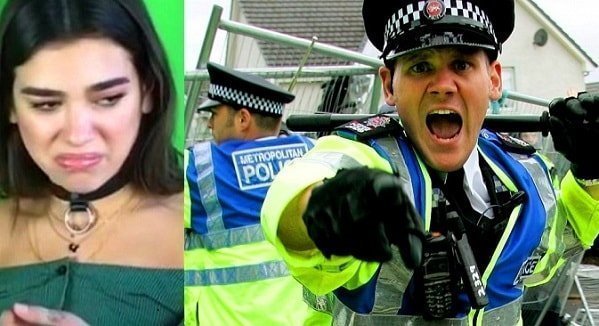 A 15 year old Dua Lipa assaulted a police officer