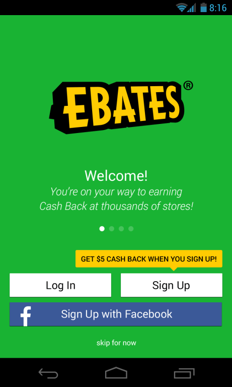 Ebates app from ebay, make money online