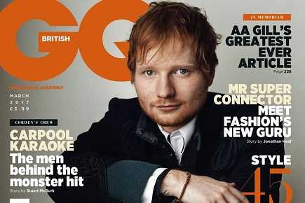 GQ British edition named Ed Sheeran the worst dressed man.