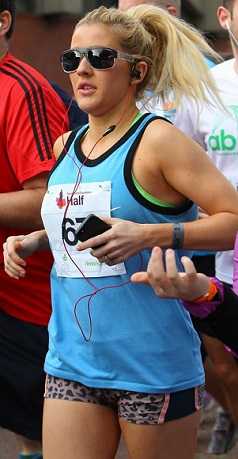 Ellie Goulding runs in professional marathons.