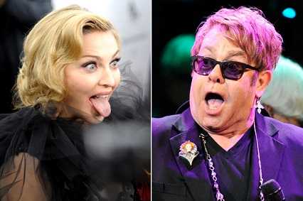 Elton John ripped off Madonna for her lip syncing during live performance.