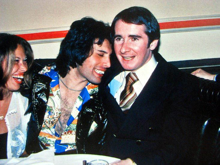 Freddie Mercury with manager Peter Straker