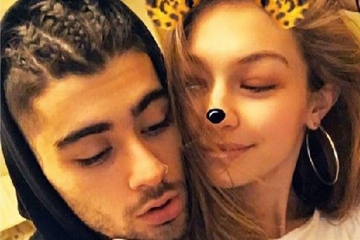 Gigi Hadid Zayin Malik smooching