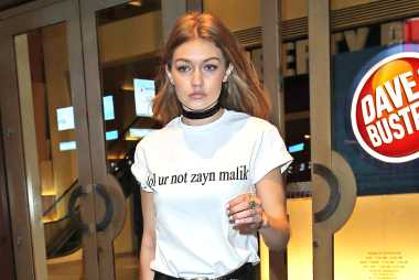 Gigi Hadid loves to wear Zayn Malik merchandise