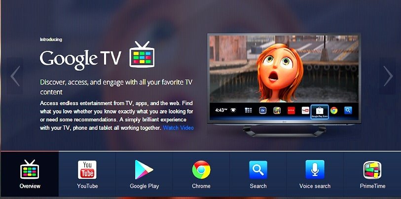 Download GoogleTV app from Playstore and use it as your interface