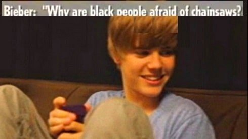Justin Biebers cracks a nasty racist joke