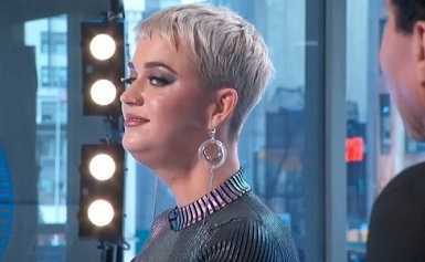 Katy Perry makes frog face in American Idol