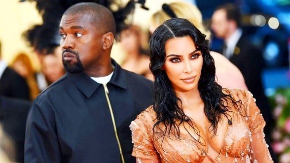 Kanye West and Kim Kadarshian at the Grammys