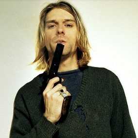 Kurt Cobain shot himself on the face