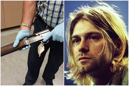 Kurt Cobain blew his face with a shotgun