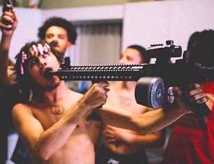 Lil Pump imitated Kurt Cobain firing a gun into his mouth