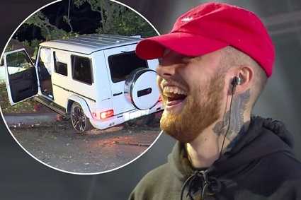 Mac Miller hit a pole after DUI