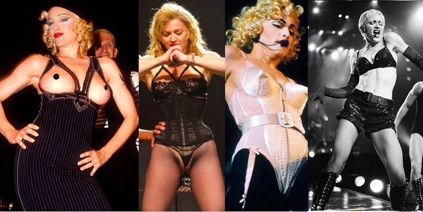 Sexy Madonna live performance outfits