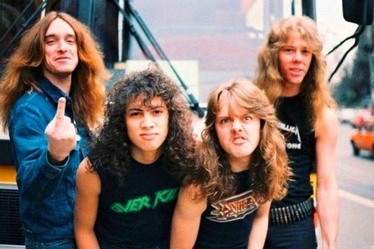 The very young Metallica band was on fire in the mid 80s 