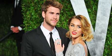 Miley Cyrus with husband Liam Hemsworth