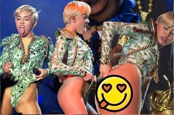 Horny Miley Cyrus flashes booty to London audience in O2 arena