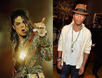 Pharrell Williams with Michael Jackson