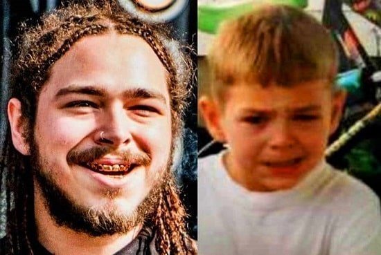 Childhood pics of Post Malone