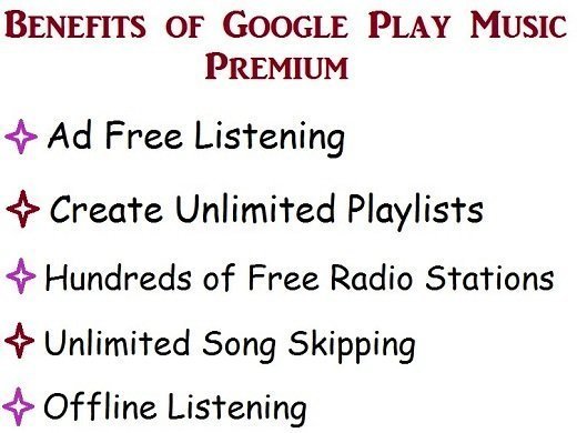 Pros of Google Play Music Premium