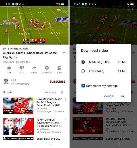 Download and watch popular sporting events and highlights in YouTube Premium