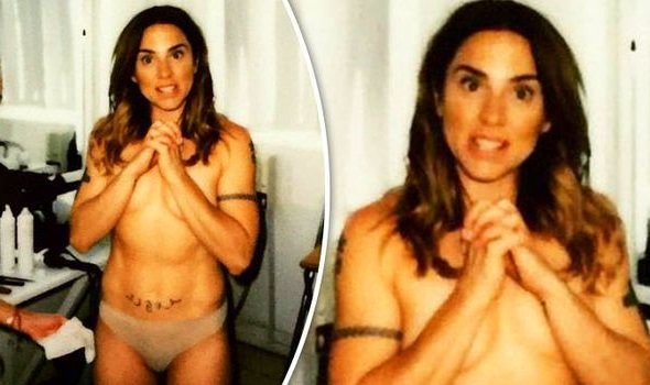 Mel C of Spice Girls topless