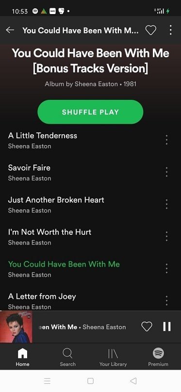 How to Shuffle Play in Spotify mobile app