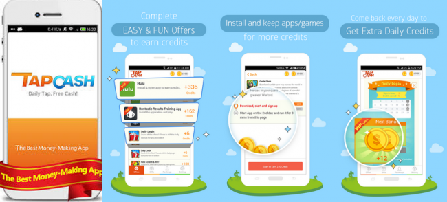 earn money browsing, downloading,gaming and shopping - tap cash rewards