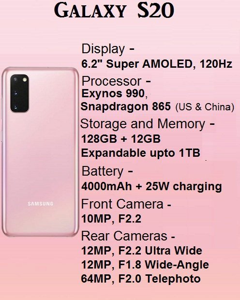 What are the best features of Galaxy S20 5G basic version