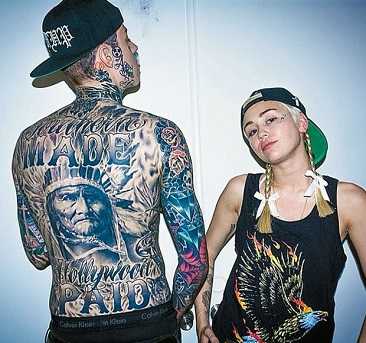 Miley Cyrus with brother Trace Cyrus 