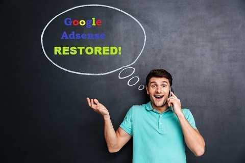 Your google adsense account has been restored