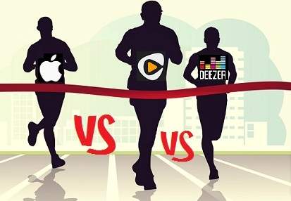 Difference between apple music,rhapsody and deezer