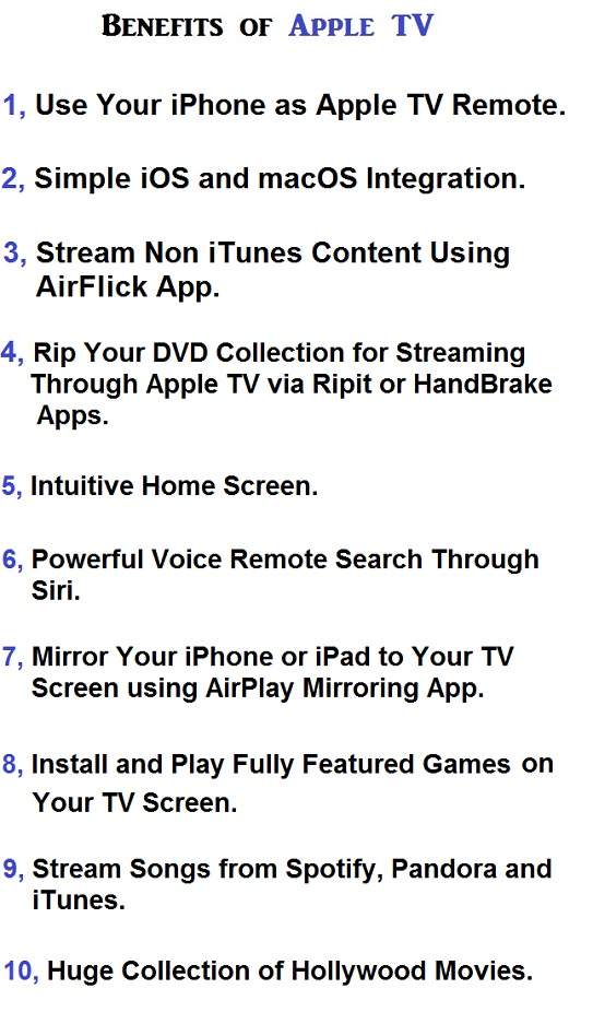 Advantages of Apple TV