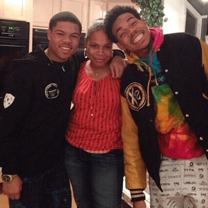 Chance the Rapper with his mom