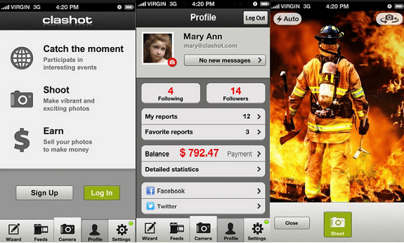 make money taking pictures - clashot app