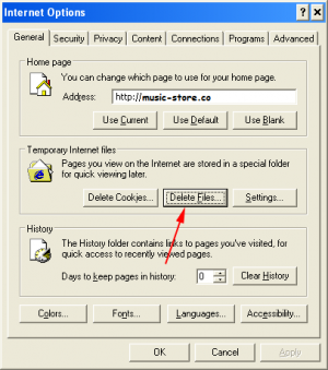 how to clear cache in internet explorer?