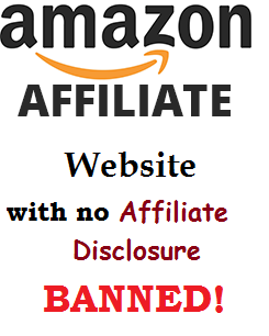 no affiliate disclosure amazon website, banned