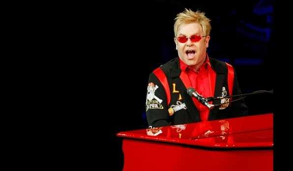 Elton John piano performance
